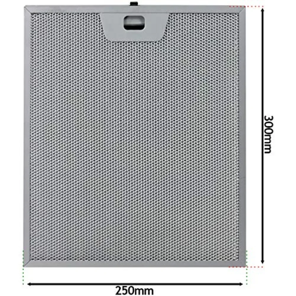 3pcs Aluminium Range Hood Grease Filters 300 X 250mm  Five-Layer Metal Screens For Kitchen Ventilation And Odour Removal