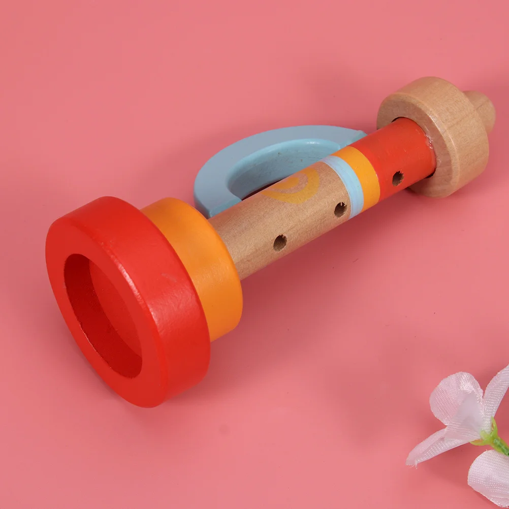 Tromba in legno Giocattolo Orff Puntelli per spettacoli teatrali Giocattoli per bambini Musiche Strumento educativo precoce