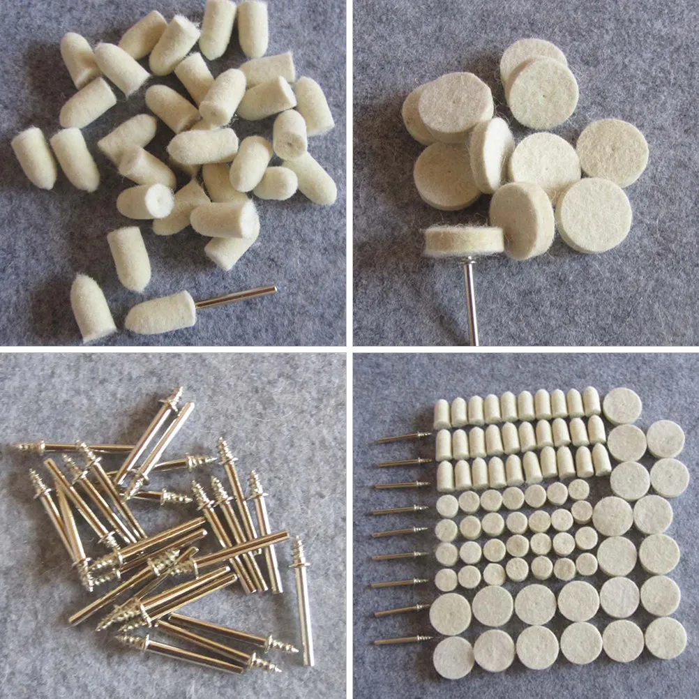 

76Pcs Felt Wool Polishing Wheel Set for Grinder Polishing Buffing Pad Metal Non-Metal Surface Furniture Appliance Housing
