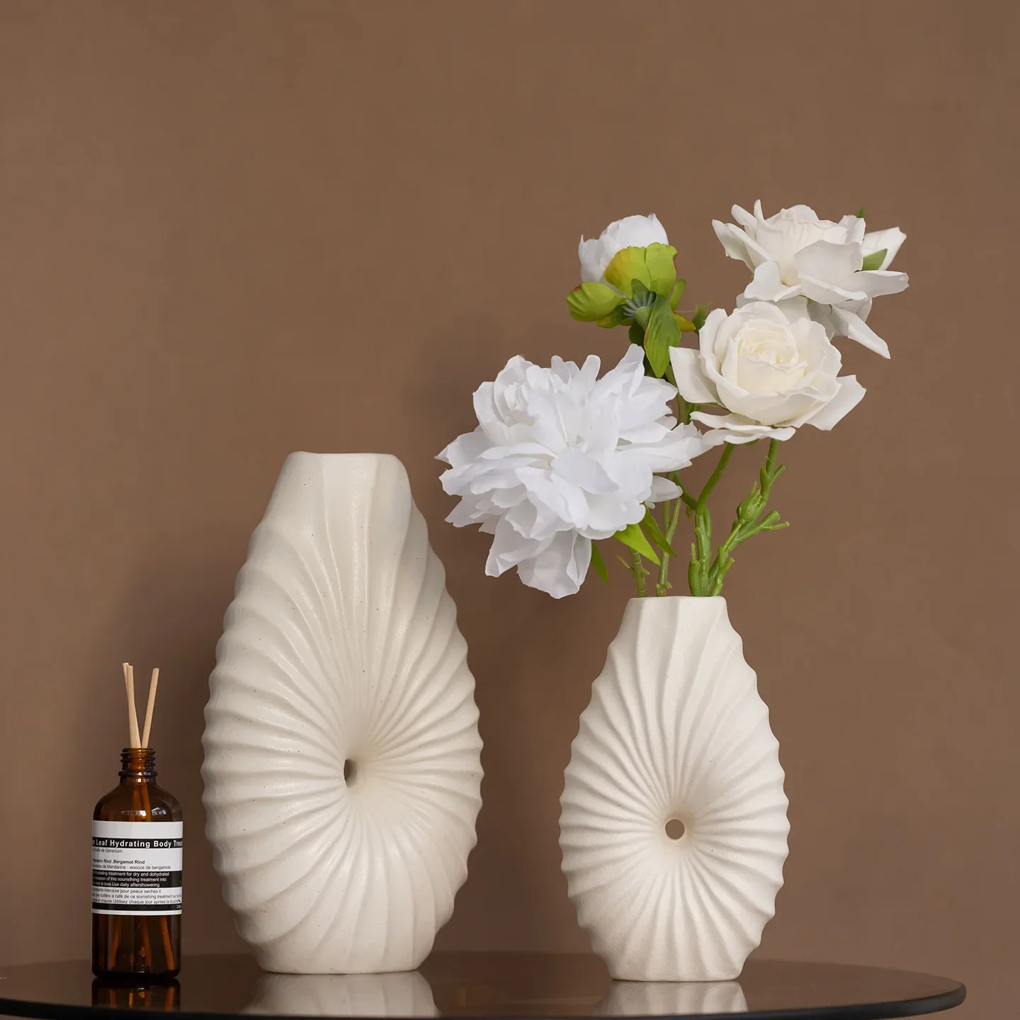 Wave Pattern Pointed Mouth Flower Arranger Creativ Ceramic Vase Home Decor Desktop Elegant Art Ornament Household Wholesale Vase