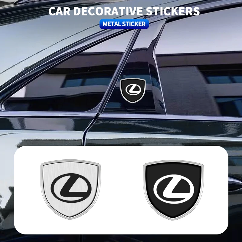 

1/2pcs 3D Metal Car Styling Shield Emblem Badge Stickers For Lexus F-SPORT ES RX NX LS UX LM LX GX LC RZ IS CT GS RC HS SC TX
