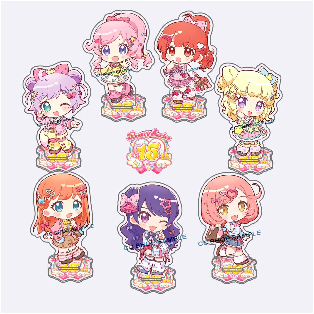 Pretty Series 15th Anniversary PriPara Acrylic Stand KeychainHarune Aira Ageha Mia Ayase Cute Desk Decor Figure Collectible Gift