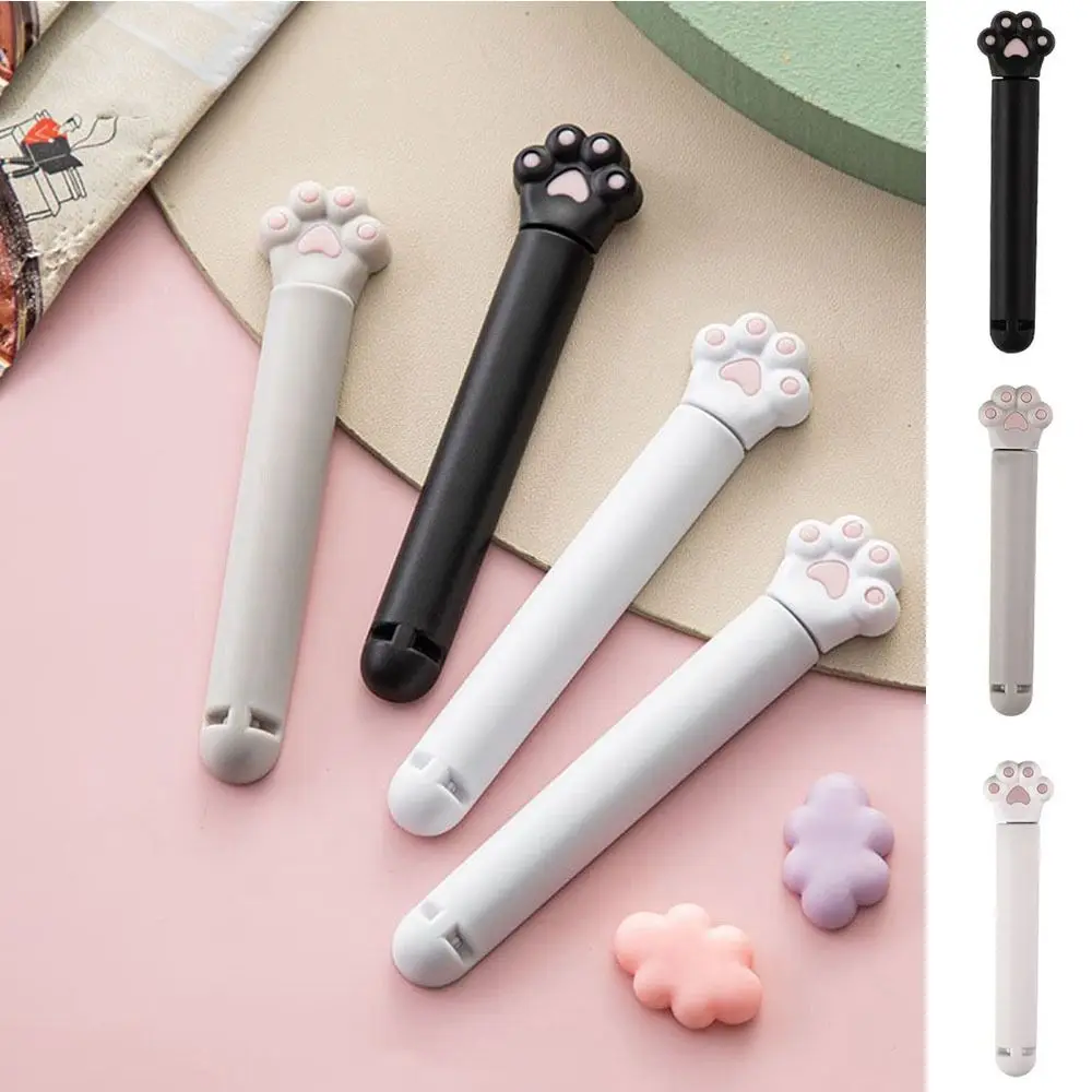 6pcs Kawaii Plastic Cat Paw Bag Sealer Fresh-Keeping Black/White/Grey Food Seal Clip Moistureproof Snack Bag Clips Home