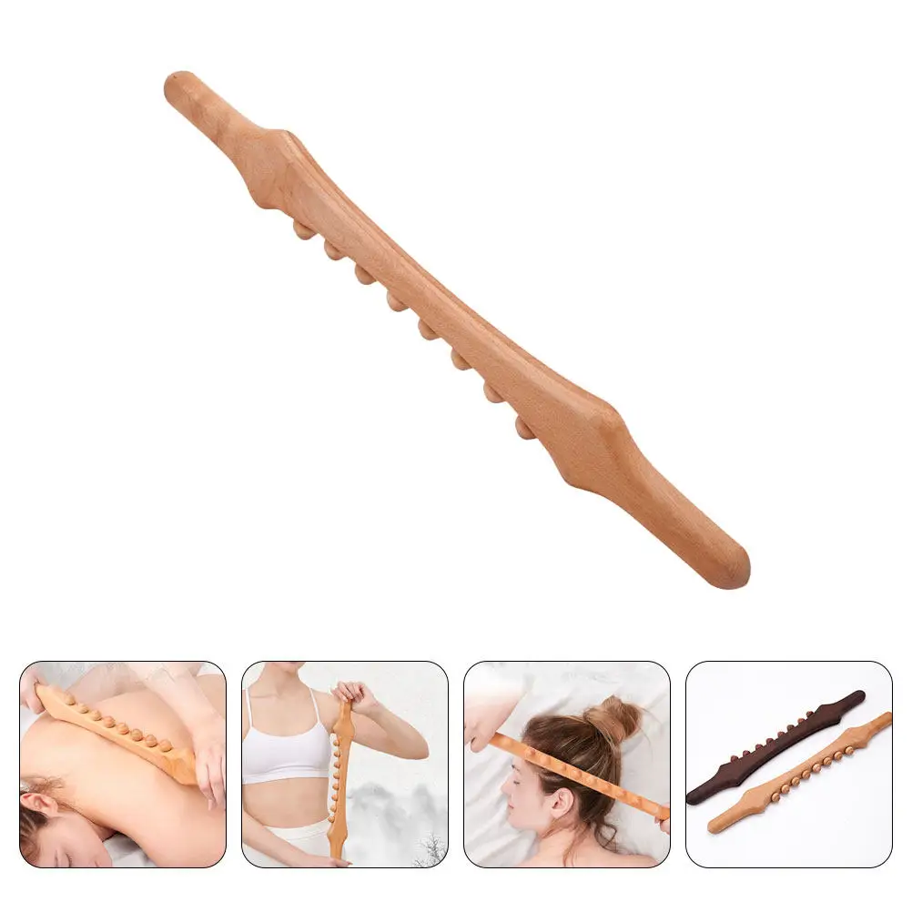 

Teeth Design Wooden Massage Stick for Back Belly Abdominal Muscles Circulation Boost Metabolism Relief Fatigue Home Use Body