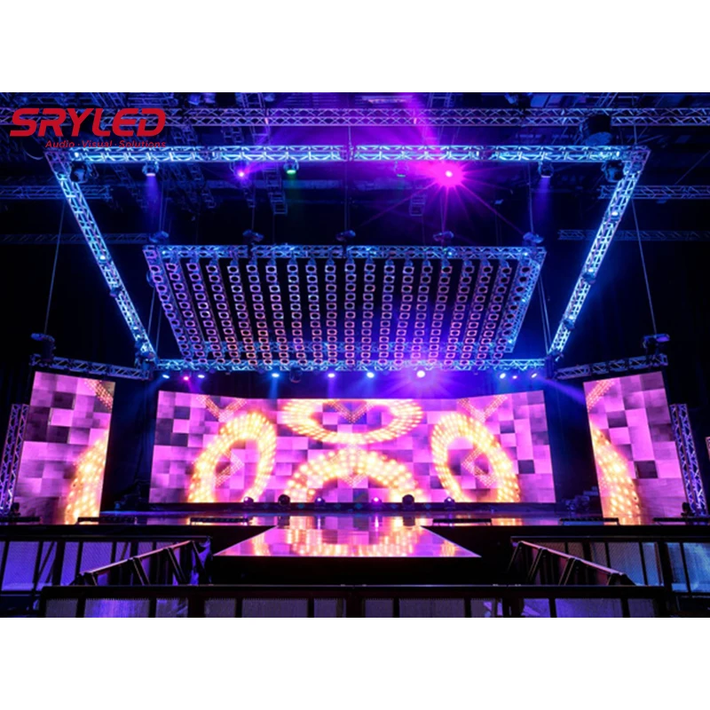 SRYLED LED Screen P2.6 P2.9 P3.91 P4.81 SMD2121 Indoor Rental Stage Church Event Backdrop LED Display Screen Overseas Warehouse