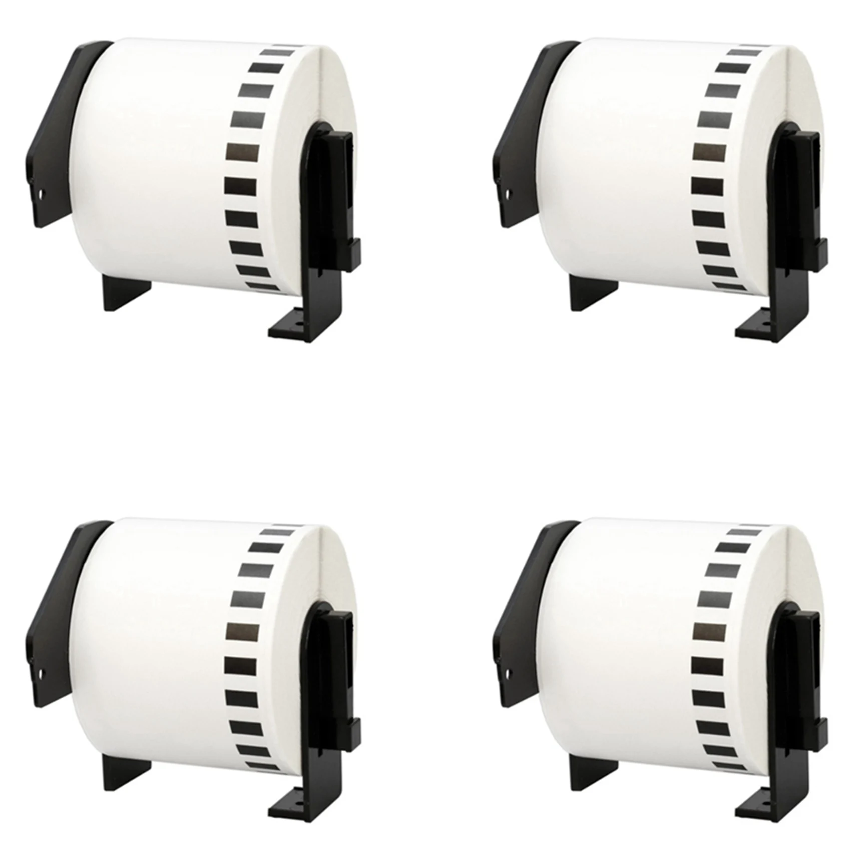 Exquisite-4 Roll Compatible For Brother DK22205 62Mm X 30.48M Continuous White Length Paper Tape Labels With Refillable Cartridg