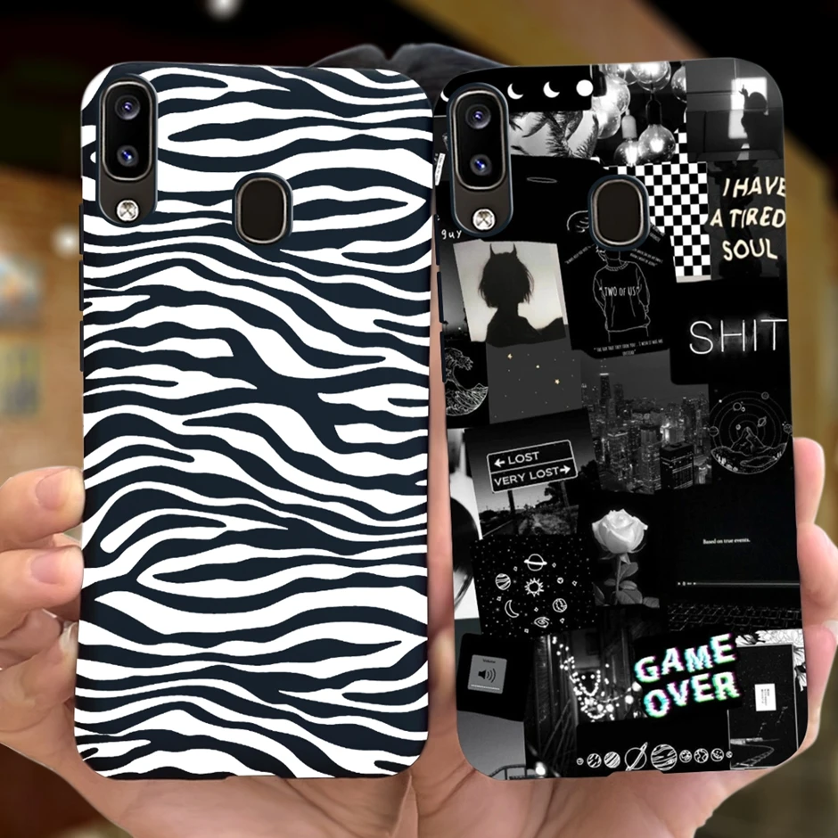 For Samsung Galaxy A20 Phone Case Cartoon Cat Silicone TPU Back Cover For Samsung A20 A30 M10s A 20 30 M 10s M10 S Cases