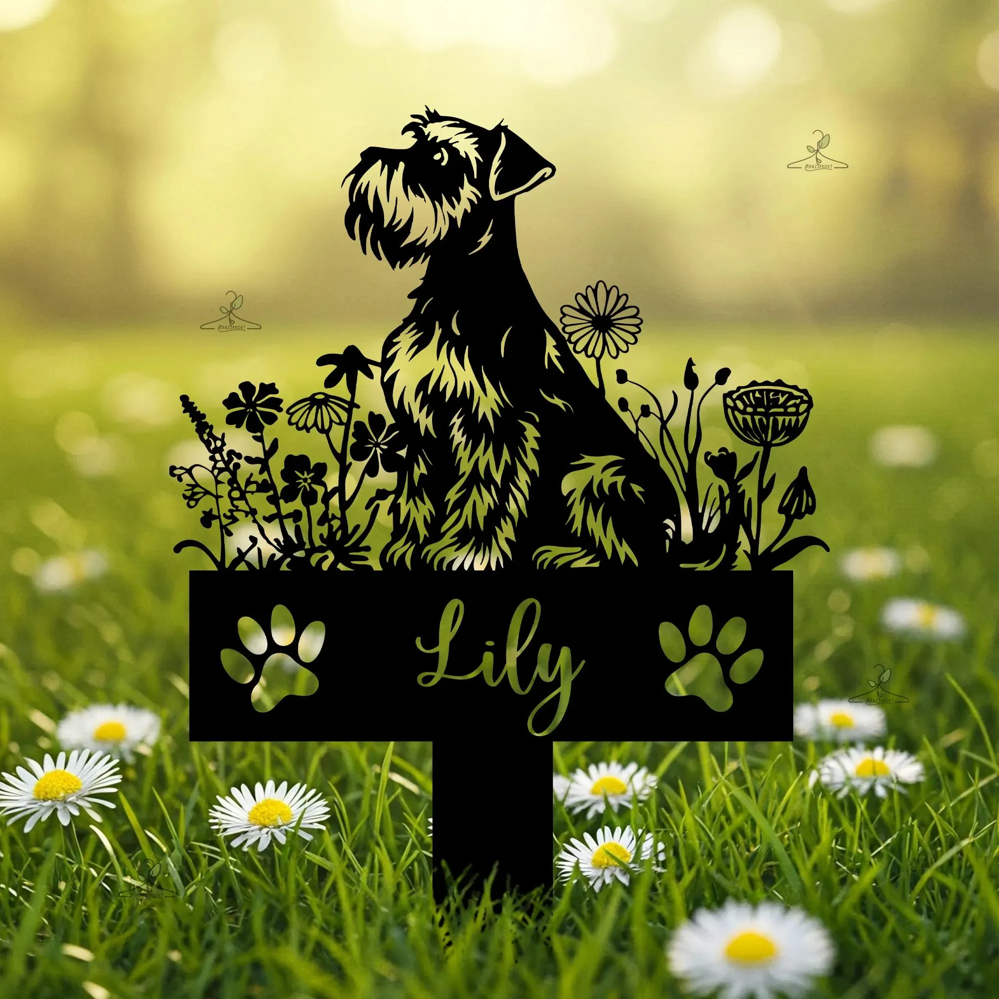

Custom Schnauzer Dog Memorial Sign Personalized Pet Loss Gift Outdoor Dog Remembrance Pet Loss Gift Remembrance Stake Dog Lover