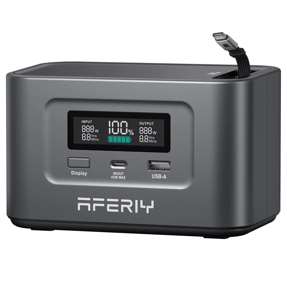 AFERIY Nano100 centrale électrique Portable 100W 99.2Wh avion à main 3000 Cycles LiFePO4 batterie batterie externe Portable extérieure