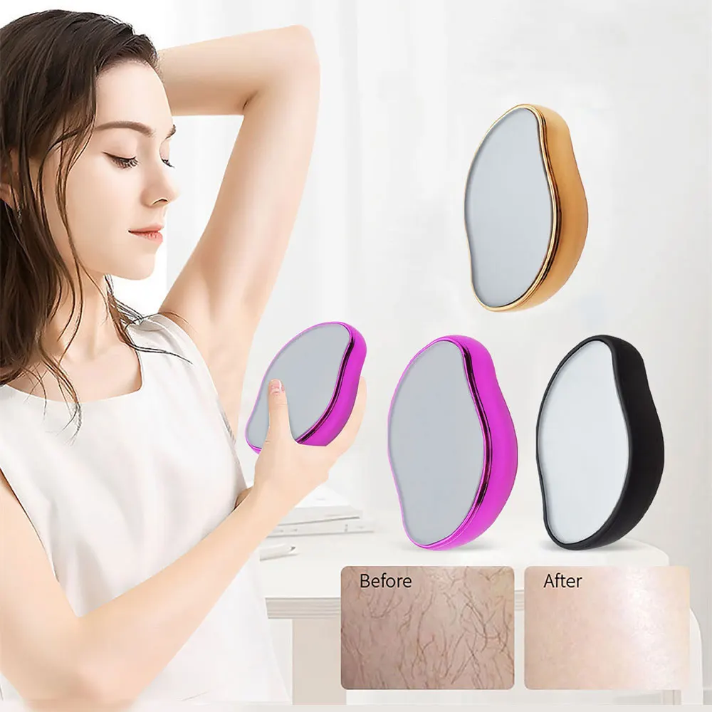 

1 шт., ластик для физического удаления волос с кристаллами, стеклянный ластик для удаления волос, безболезненный эпилятор, легкая чистка, многоразовый инструмент для депиляции по уходу за телом