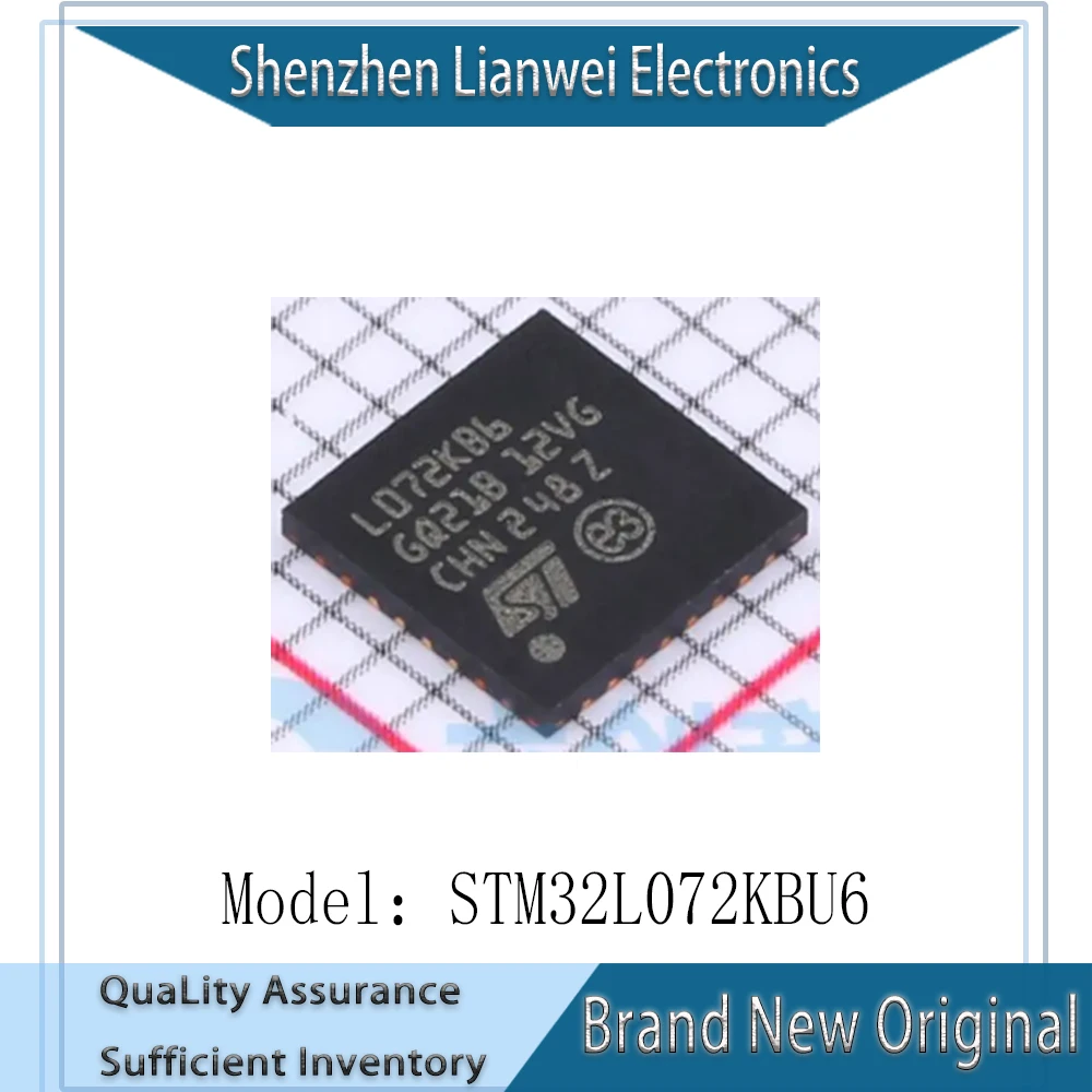 

100% New Original STM32L072KBU6 L072KB6 IC MCU 32BIT 128KB FLSH Chipset UFQFPN-32