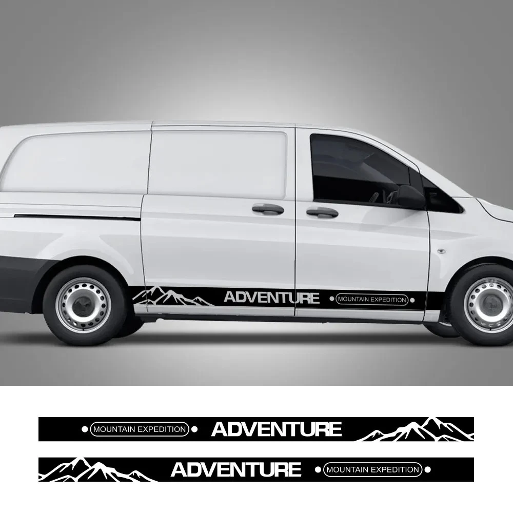 2Pcs Car Stickers For Mercedes Benz Vito V Class Viano W638 W639 W447 Marco Polo EQV Camper Van Vinyl Decals Tuning Accessories