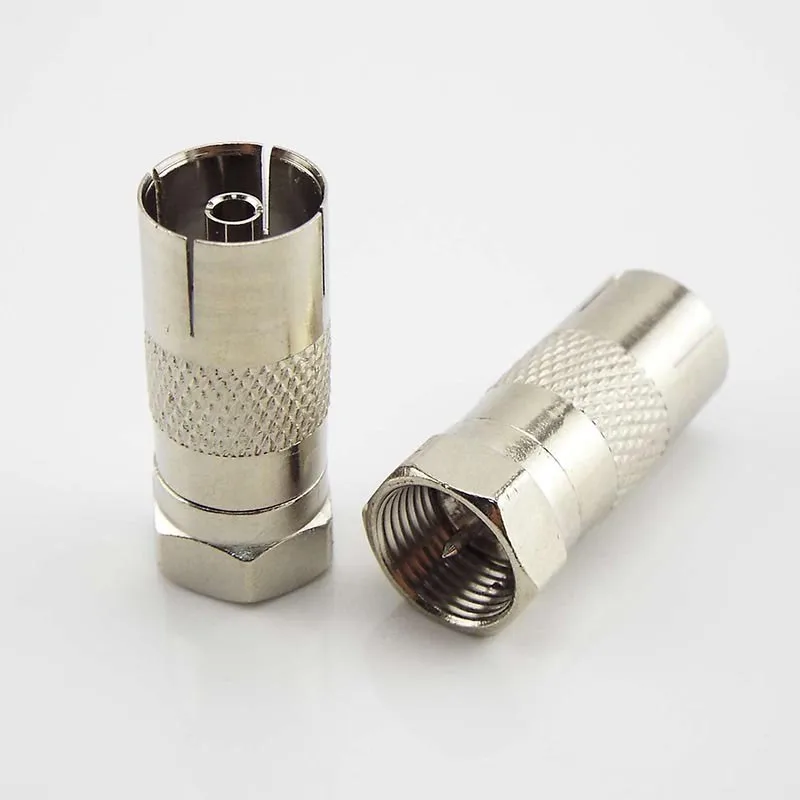 2/5/10pcs Nickel-plated F Type Male Plug Connector Socket to RF Coax For TV Aerial Female RF Adapter Adaptors D5
