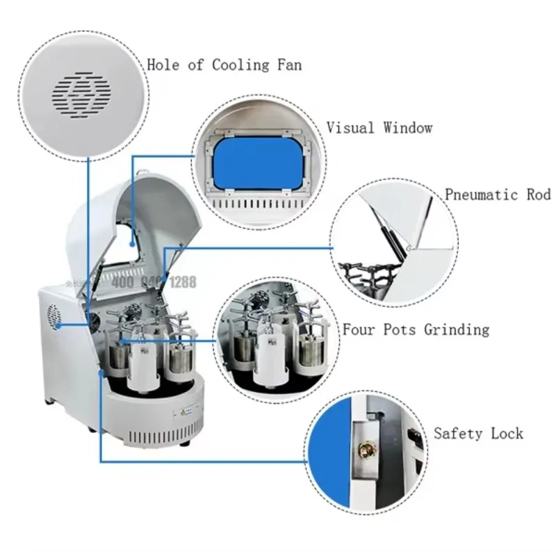 2026 CZJPlanetary Ball Mill Nano Material Processing Milling Equipment Laboratory Powder Grinding Machine Planetary Ball Mill