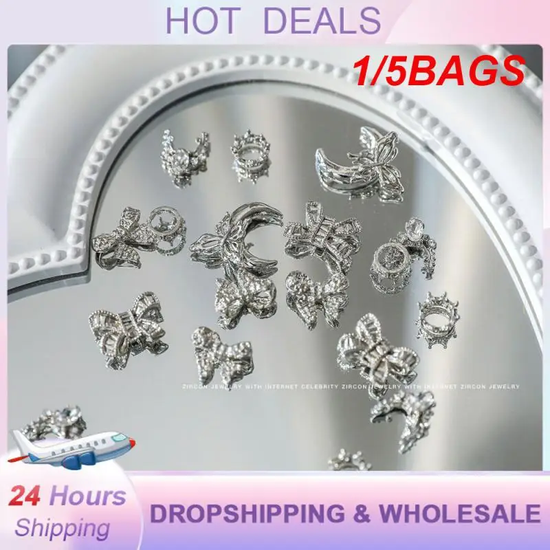 1/5BAGS Silver Nail Art Accessories Metal Accessories Unique And Charming Sufficient Quantity Nail Supplies And Manicure Tools