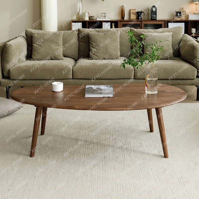 X-S Simple Modern North   Black Walnut Coffee Table All Solid Wood   Living Room Creative Bay Window Table HG