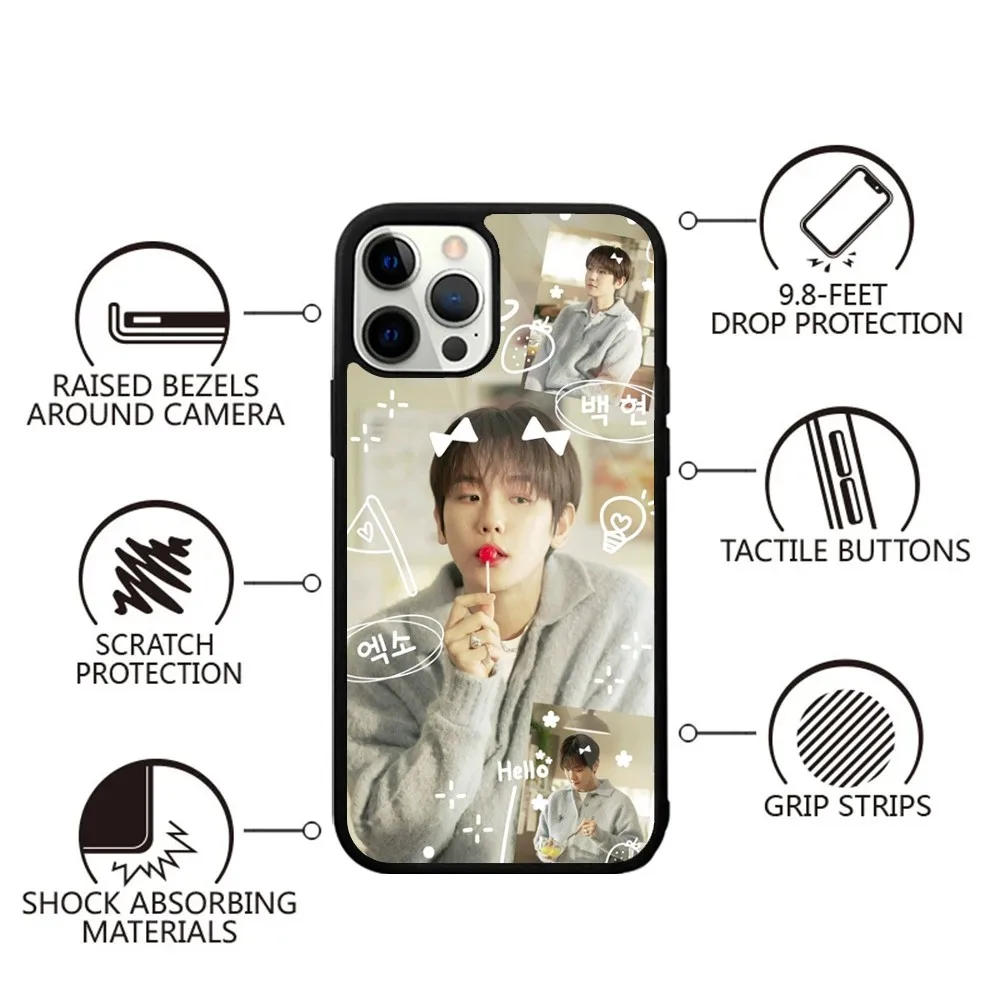 Singer B-BaekHyun Phone Case For iPhone 16,15,14,13,12,11,Plus,Pro,Max,Mini Magsafe Magnetic Wireless Charging