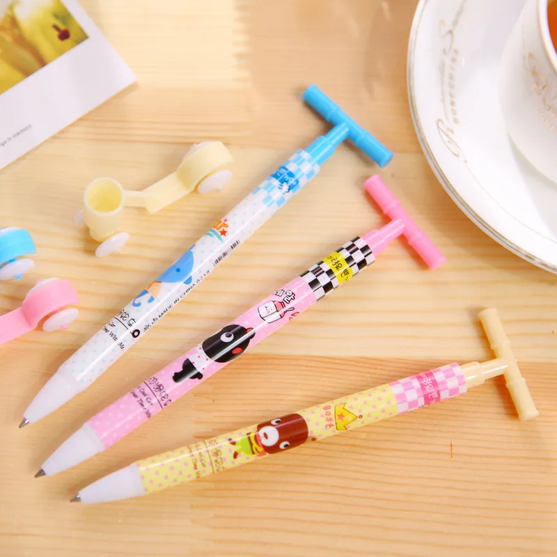 Wholesale Manufacturer Wholesale Korean Stationery Scooter Cartoon Ball Pen Student Gift Pens for Writing School Supplies