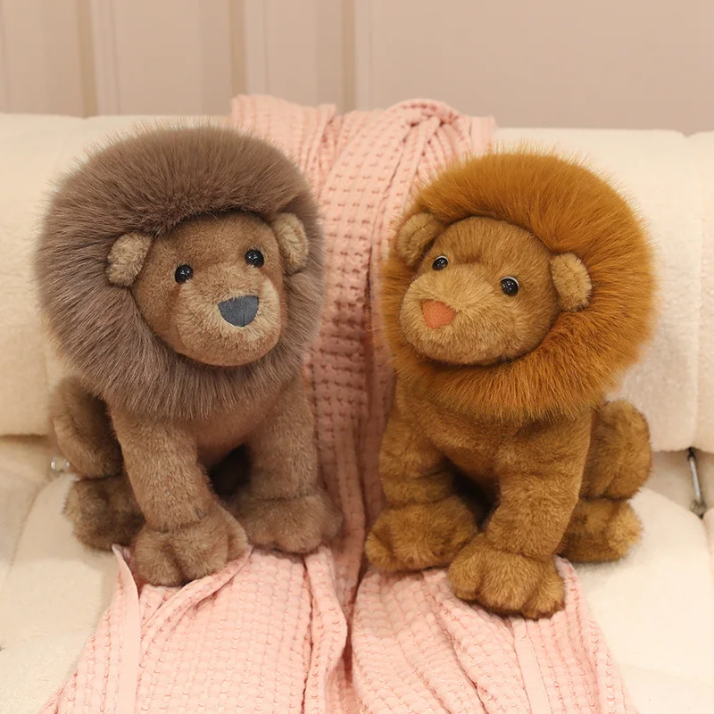 Peluches de León Dorado Suave de 30/35/45 cm, Almohadas de León, Juguetes para Niños, Regalos de Cumpleaños
