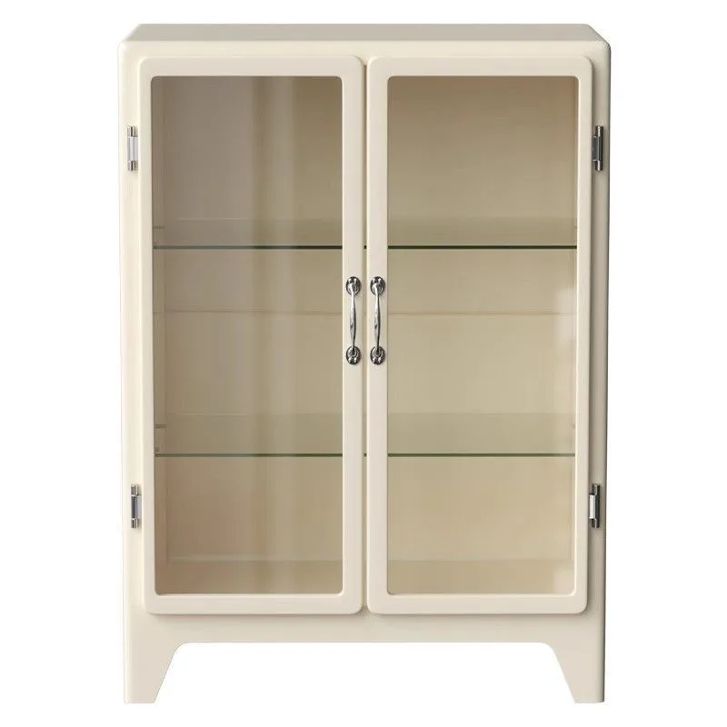 Japanese retro glass display tin cabinet