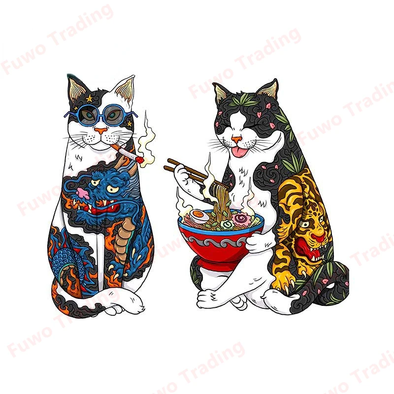 Personality Car Stickers Horitomo Monmon Cat Vinyl Decal Window Motorcycle Camper Bumper Helmet Truck Laptop Decoration PVC