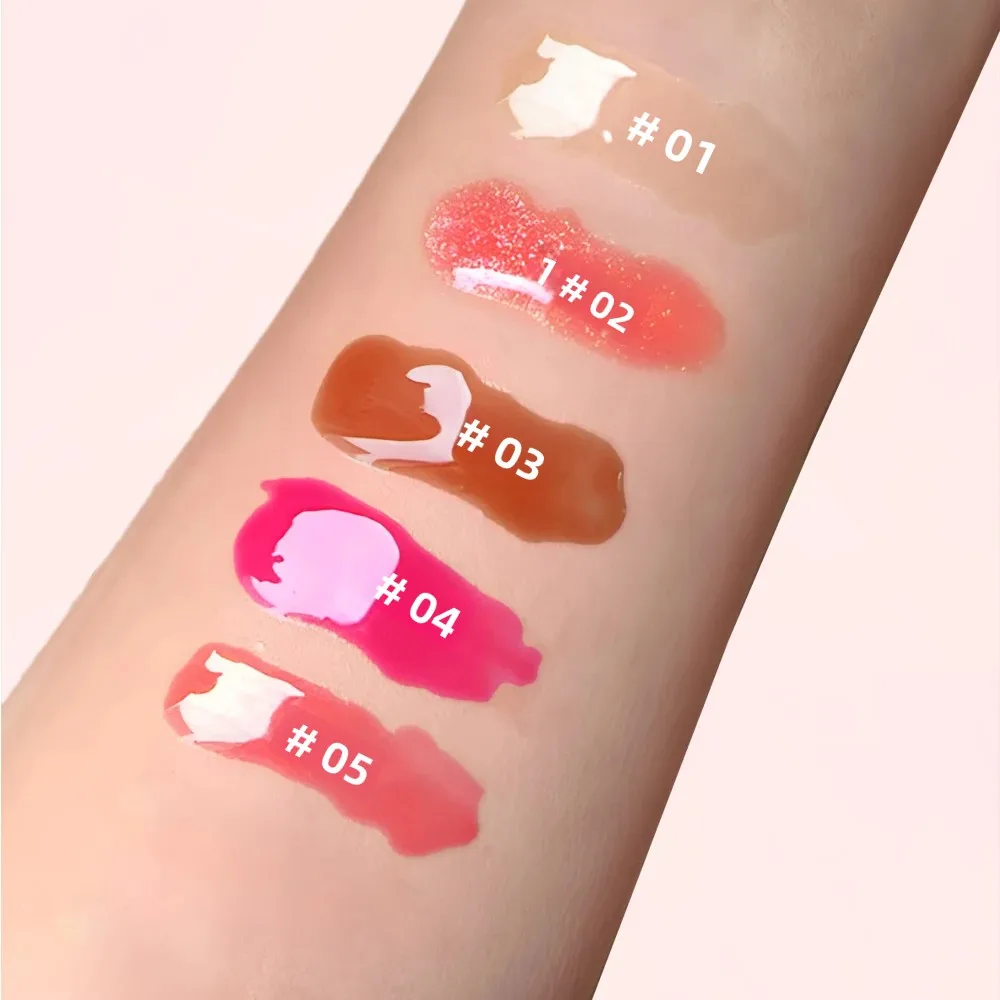 Hose Lip Butter Balm With Pearl Chain Glaze Waterproof Lasting Gloss Moisturizing Water Light Mirror