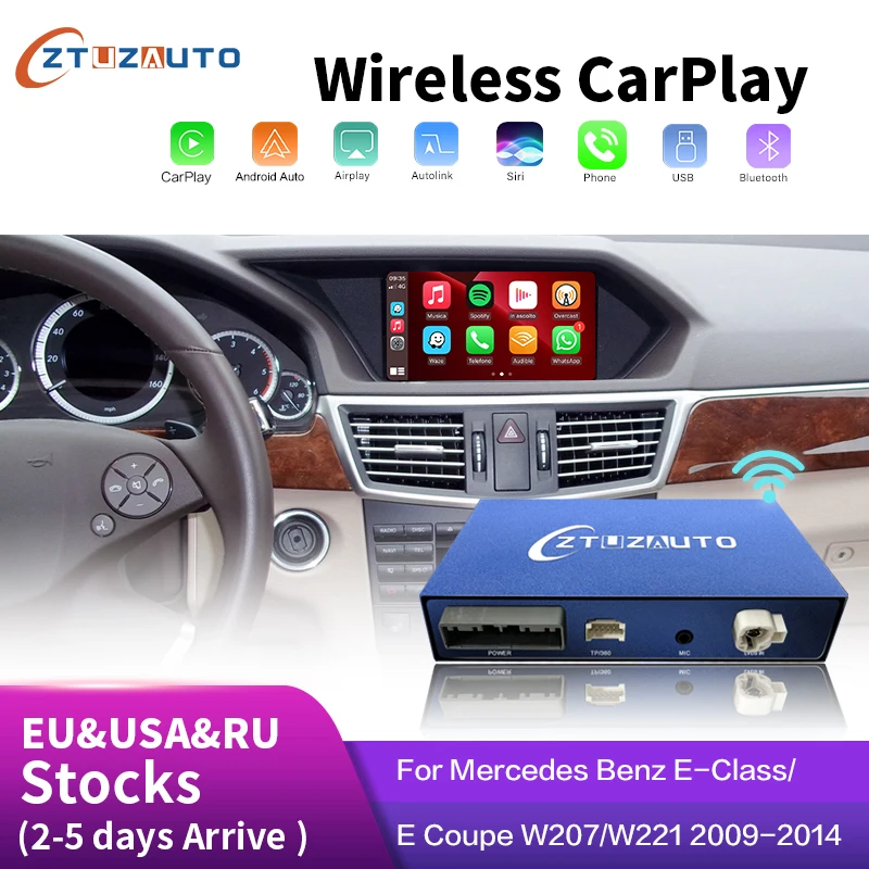 

Wireless CarPlay for Mercedes Benz E-Class W207/W221 2009-2014, with Android Auto Mirror Link AirPlay Car Play Functions