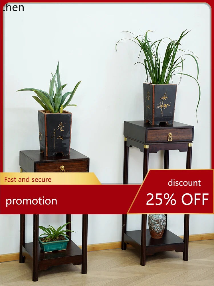 

YFY Bamboo Flower Rack Living Room Floor Balcony Succulent Bonsai Flower