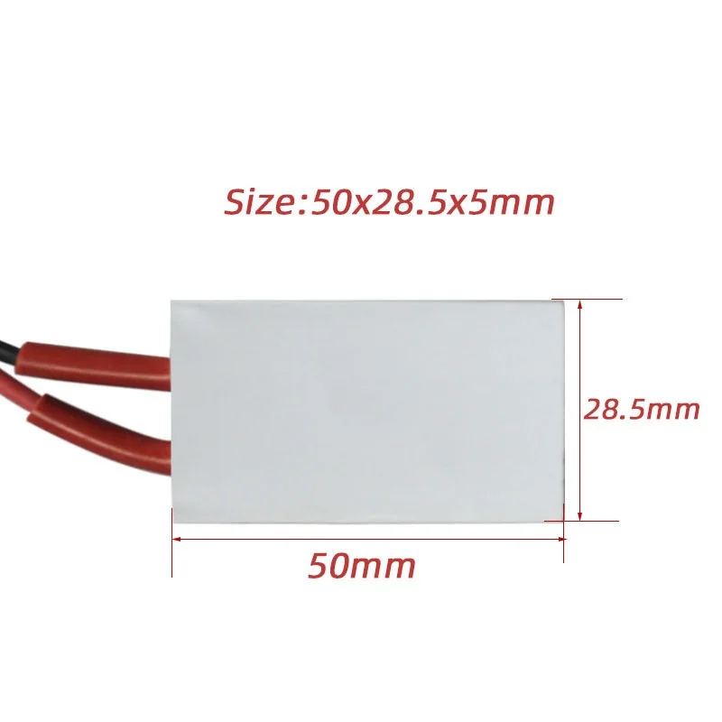 220V PTC Heater Heating Plate 50x28.5x5mm Electrical Constant Temperature Ceramic Heater Aluminum Plate