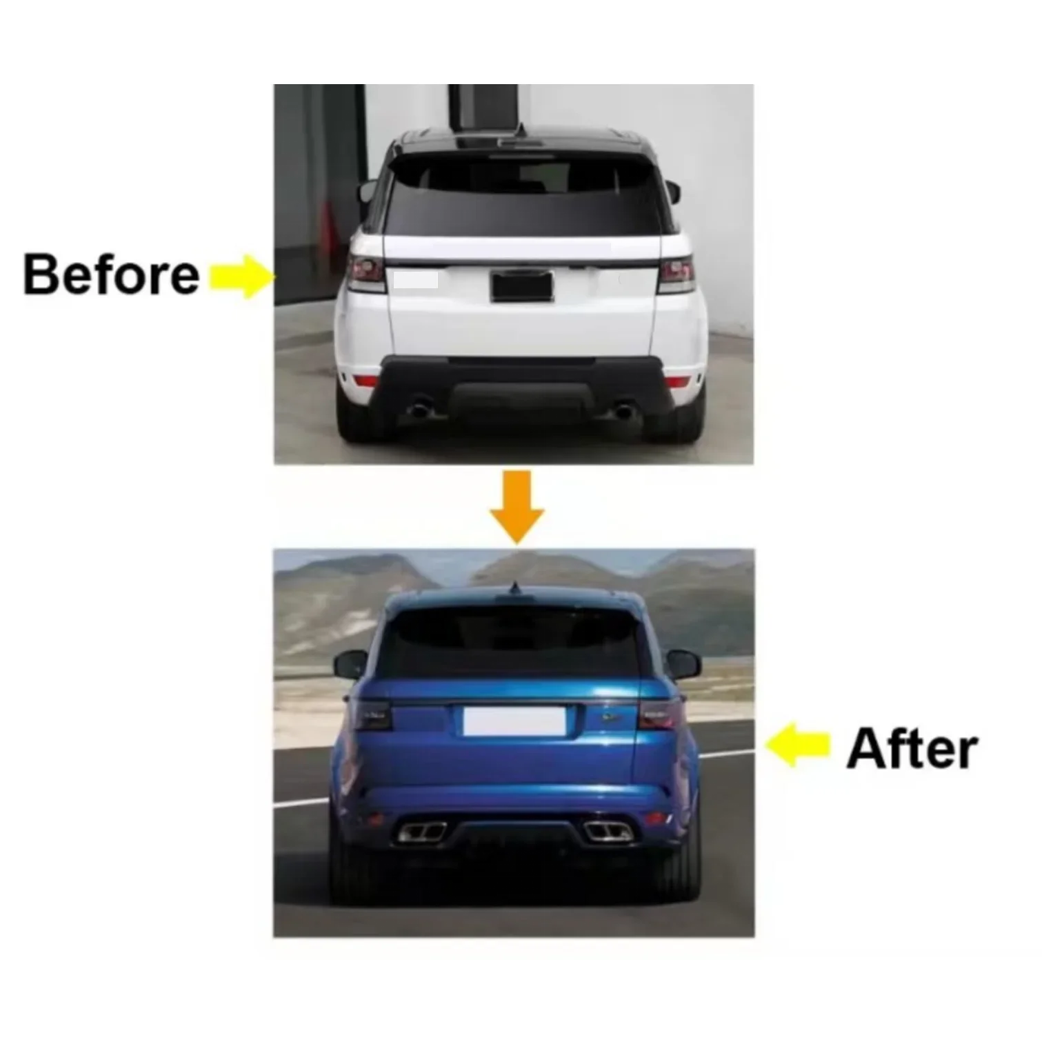 طقم هيكل LDR لنادي التعديل BR لـ Ran Ge Rover 2013-2017 ترقية إلى 2018-2021 Sport Svr ملحقات السيارات مصدات غطاء السيارة