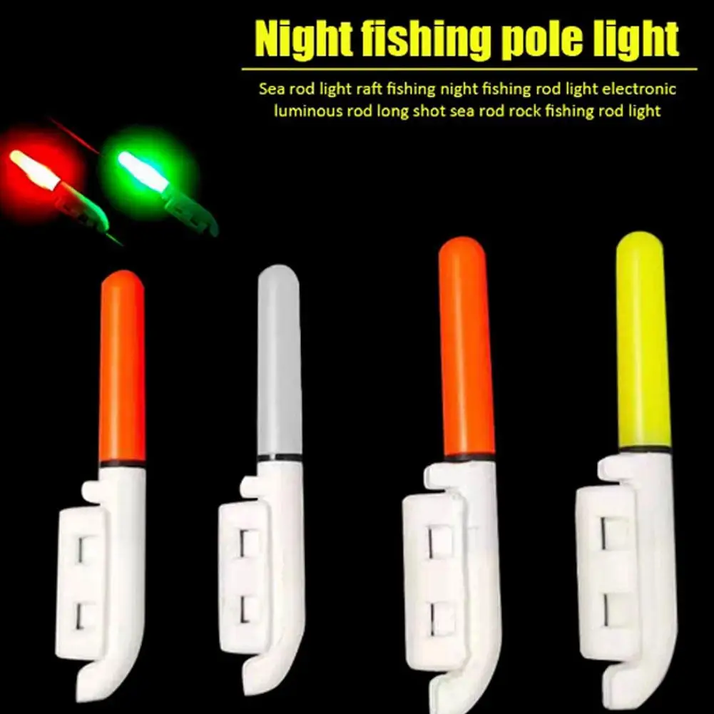 Night Fishing Rod Lights Electronic Rod Luminous Stick Led Waterproof Tool Float Fishing Removable Tackle Light Night L0Y2