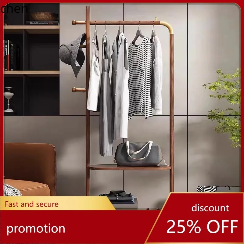 HT  Clothes Rack Floor-standing Bedroom New Chinese Style Simple Clothes  Indoor Coat Rack Multi-functional Storage Rack