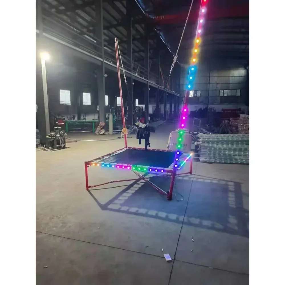 Popular Outdoor Mobile Folding Bungee Trampoline With Light
