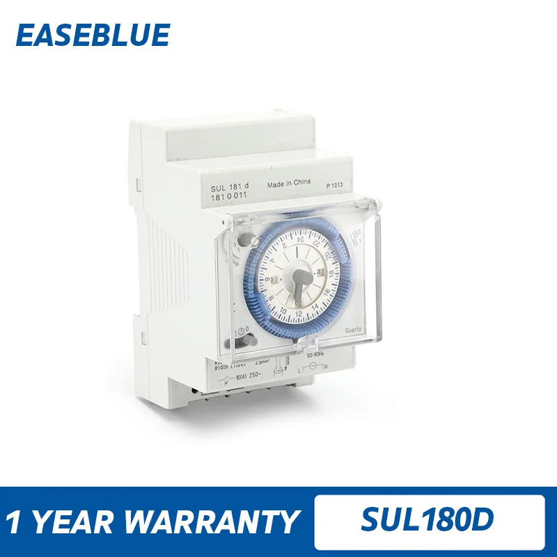 SUL181d 110-230VAC Analog 24 hours 15 Minutes Interval Mechanical Timer Switch Timer Din Rail Timer Clock For Pump