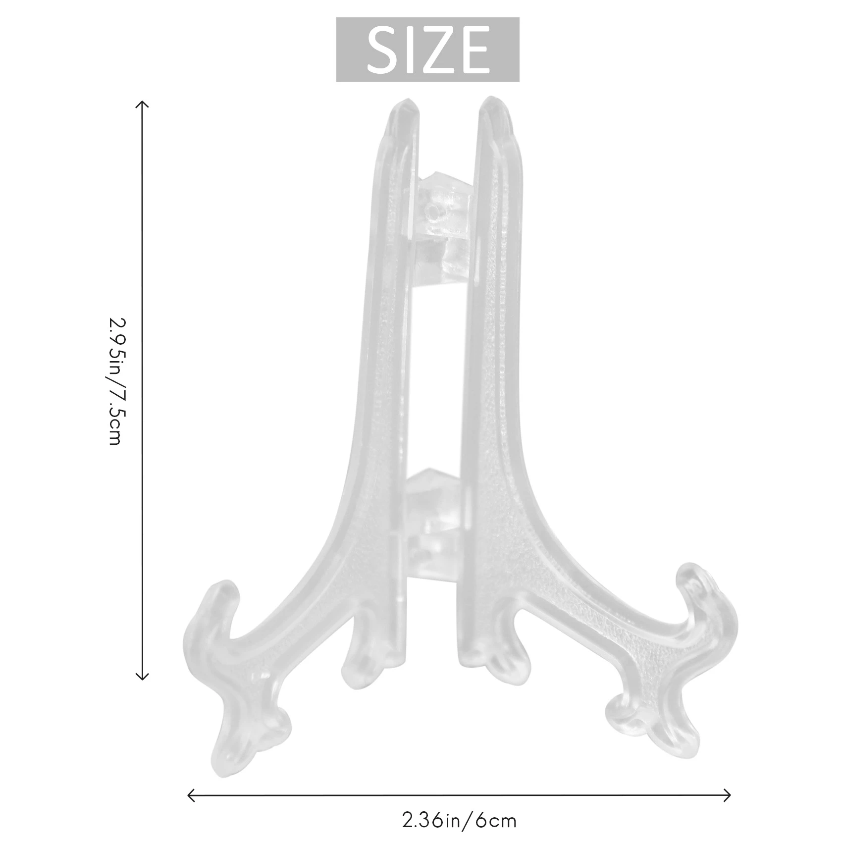 7,6 cm durchsichtiger Kunststoffständer, Kekshalter, Präsentationsständer, Tischkartenhalter, Präsentationsstaffeleien bei Hochzeiten, Geburtstagsfeier (24 Stück), HEISS