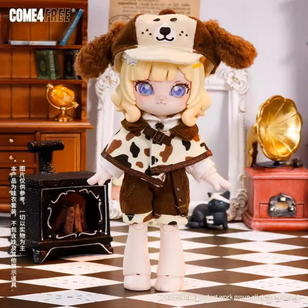 

In Stock COME4FREE 1/12 BJD Body Daily Series Detective Dog Doll Clothes Set Fit OB11 GSC UFDOLL Figure Model Clothing Ornaments