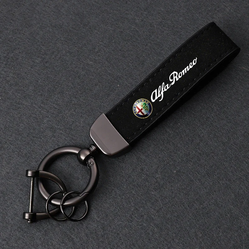 

Auto Accessories Interior Leather Badge Identification Keychain Accessories for Alfa Romeo Giulia Giulietta 159 Mito Spider GTA