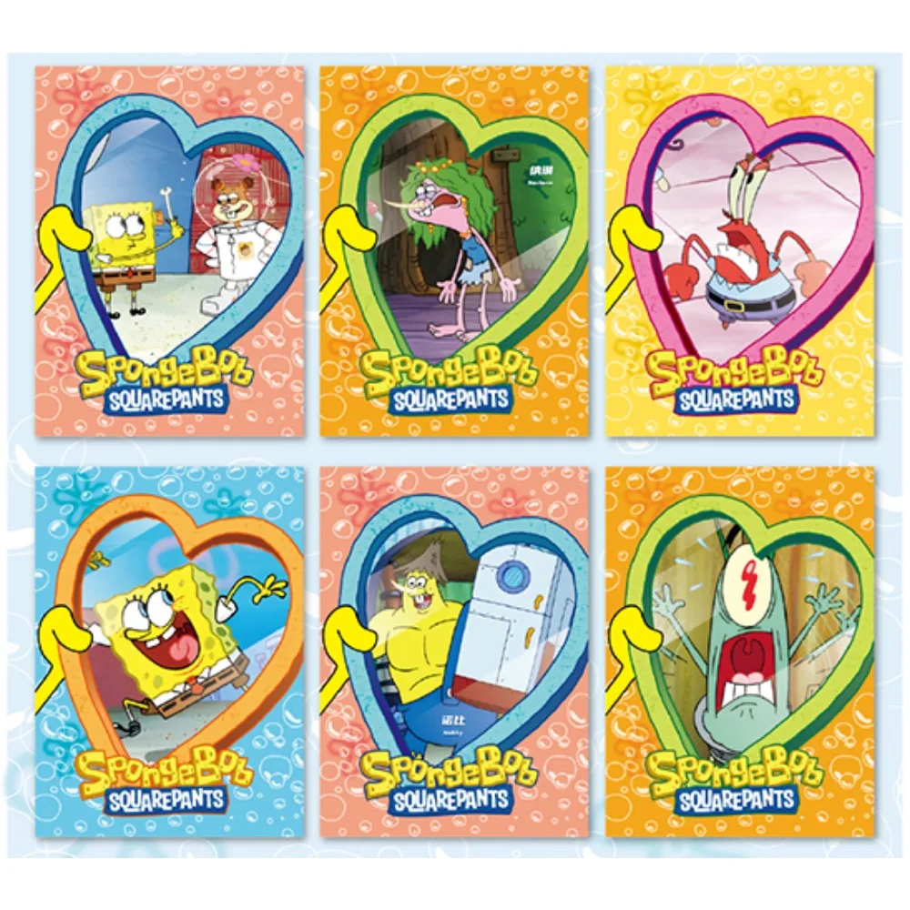 Genuine SpongeBob SquarePants Card Collection Cartoon Super Bowl Lead Singer Diamond Flash Card Birthday Gift Toy For Children