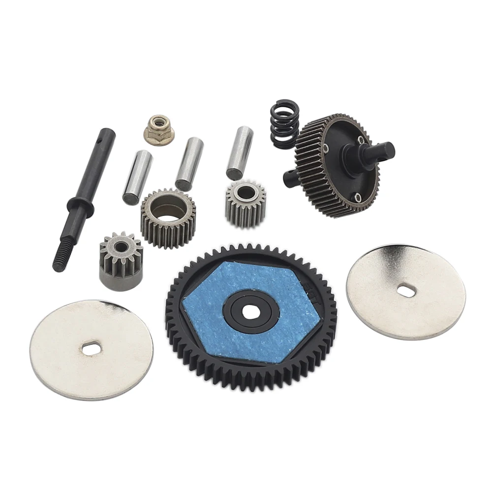 Complete 32P Gearbox Transmission Gears Set with Slipper Pad Pinion for 1/10 RC Crawler Car Axial SCX10 II 90046 90047 Upgrade