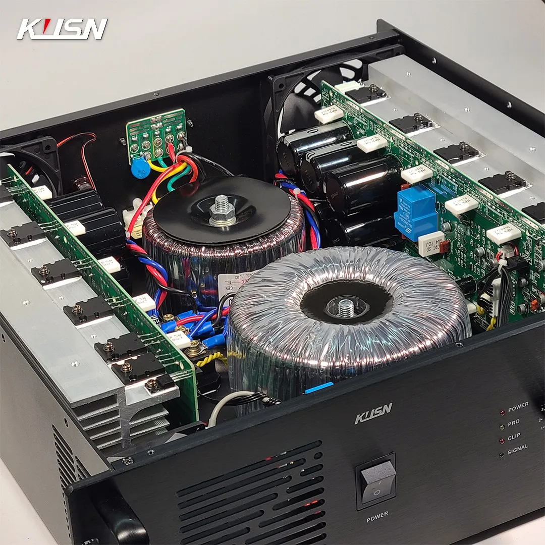 1500W Power Amplifier 3U Aluminum Alloy Panel Power Amplifier Sound Class AB Professional Audio PA System