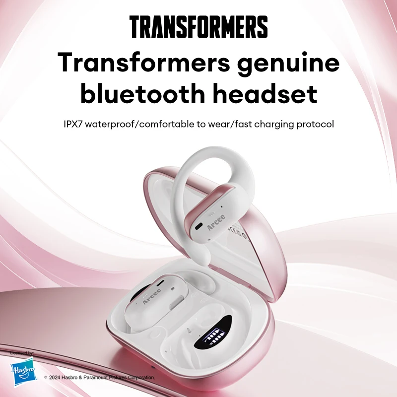 Genuine TRANSFORMERS TF-T58 Bluetooth Earphones Waterproof Sport Music Earhook Earbuds Long Endurance Battery Dispaly Headphones