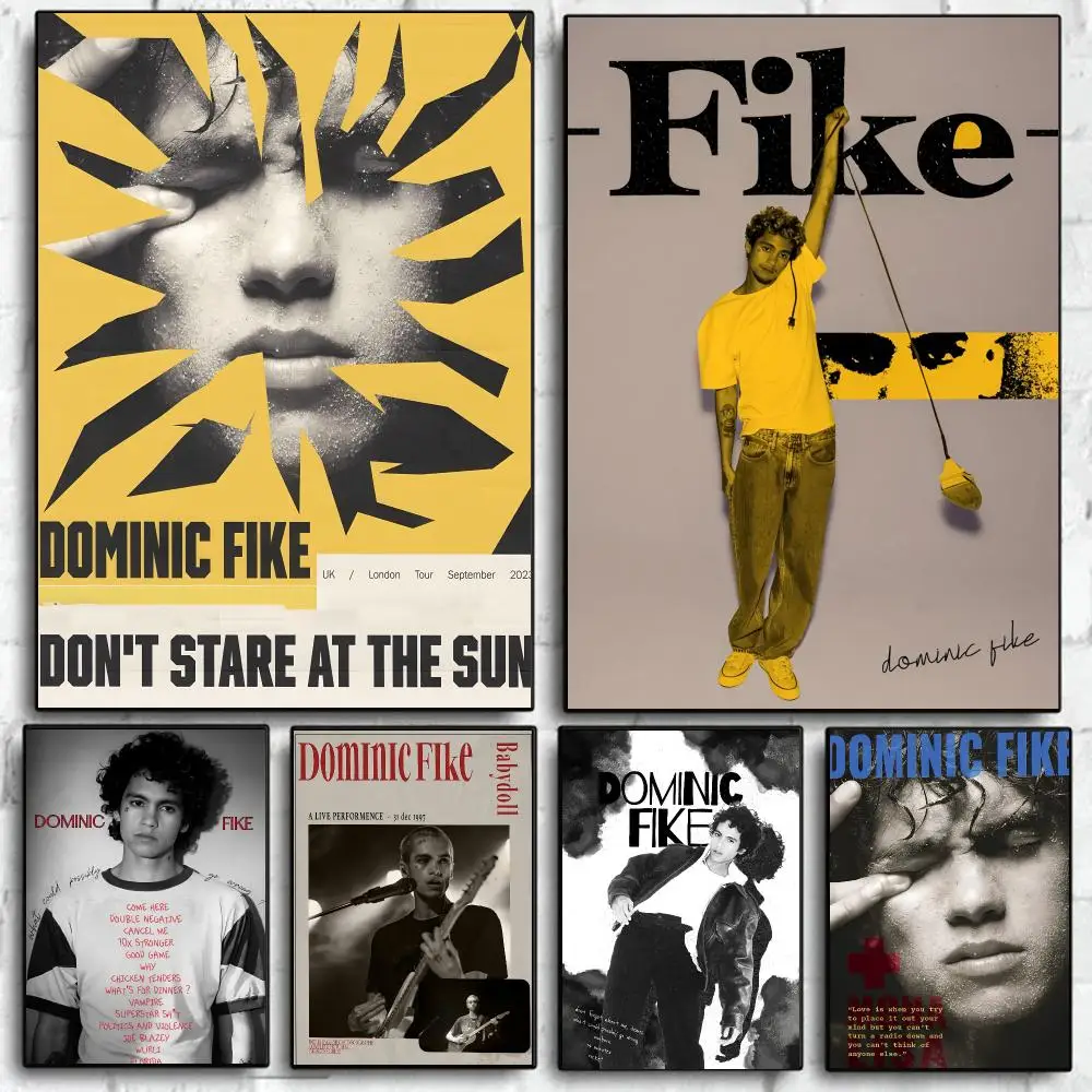 Pop Singer D-Dominic Fike Cover Poster Self Adhesive Wall Art Decor for Bedroom Living Room Office Home Decor Gift