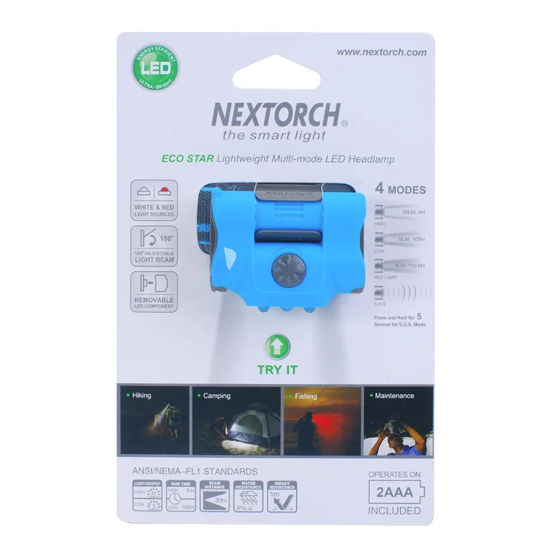 Imagem -06 - Nextorch-eco Star Farol Kit de Atualização Pesca Camping Uso ao ar Livre Dog Walking Aniversário Holiday Gift Apuramento Bolsa Preto