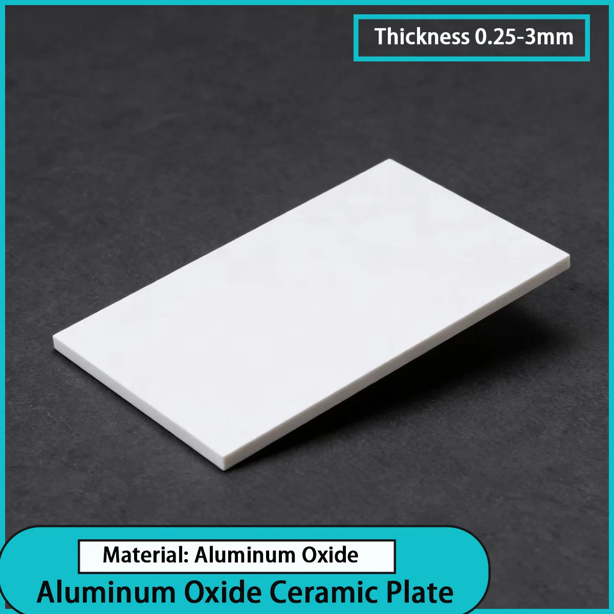 Aluminum oxide ceramic plate with a thickness of 0.25-3mm is used in electronics, machinery, chemical industry, new energy, etc