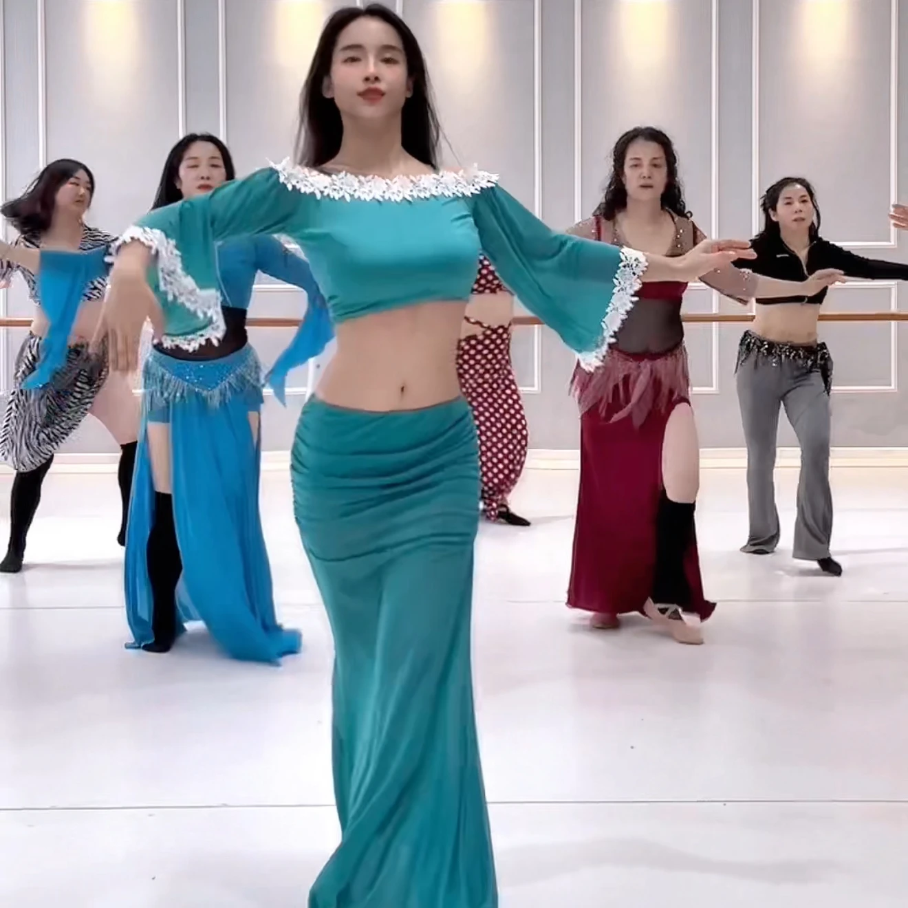 yue-meng-feng-lu-belly-dance-outfit-women's-fitn-performance-costume-slimming-practice-skirt-fairy-skirt-butt-covering