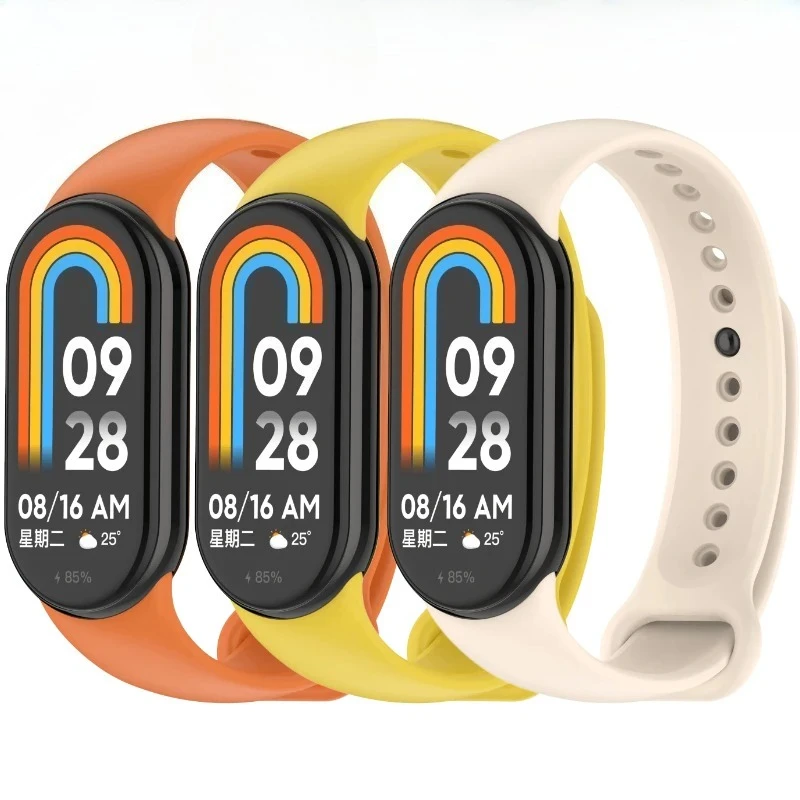 Siliconen band voor Xiaomi Mi Band 9 8 Sport Officiële armband polsband voor Mi Band 10 Vervanging Ademende riemaccessoires