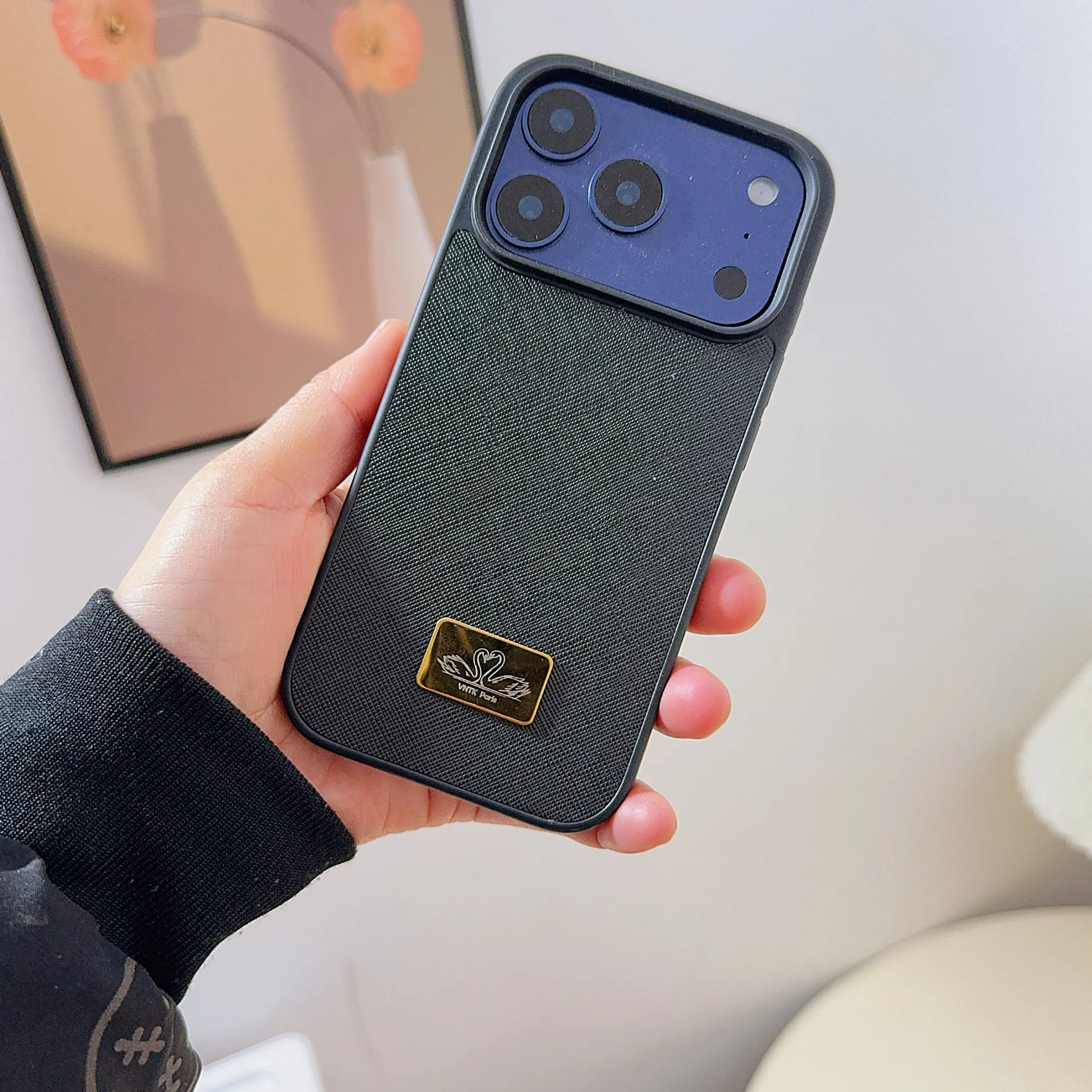 

Luxury cute animal swan PU leather Case for iPhone 17 16 15 14 13 Phone Cover 17 16 15 14 13 Pro MAX Hard Shockproof Back Funda