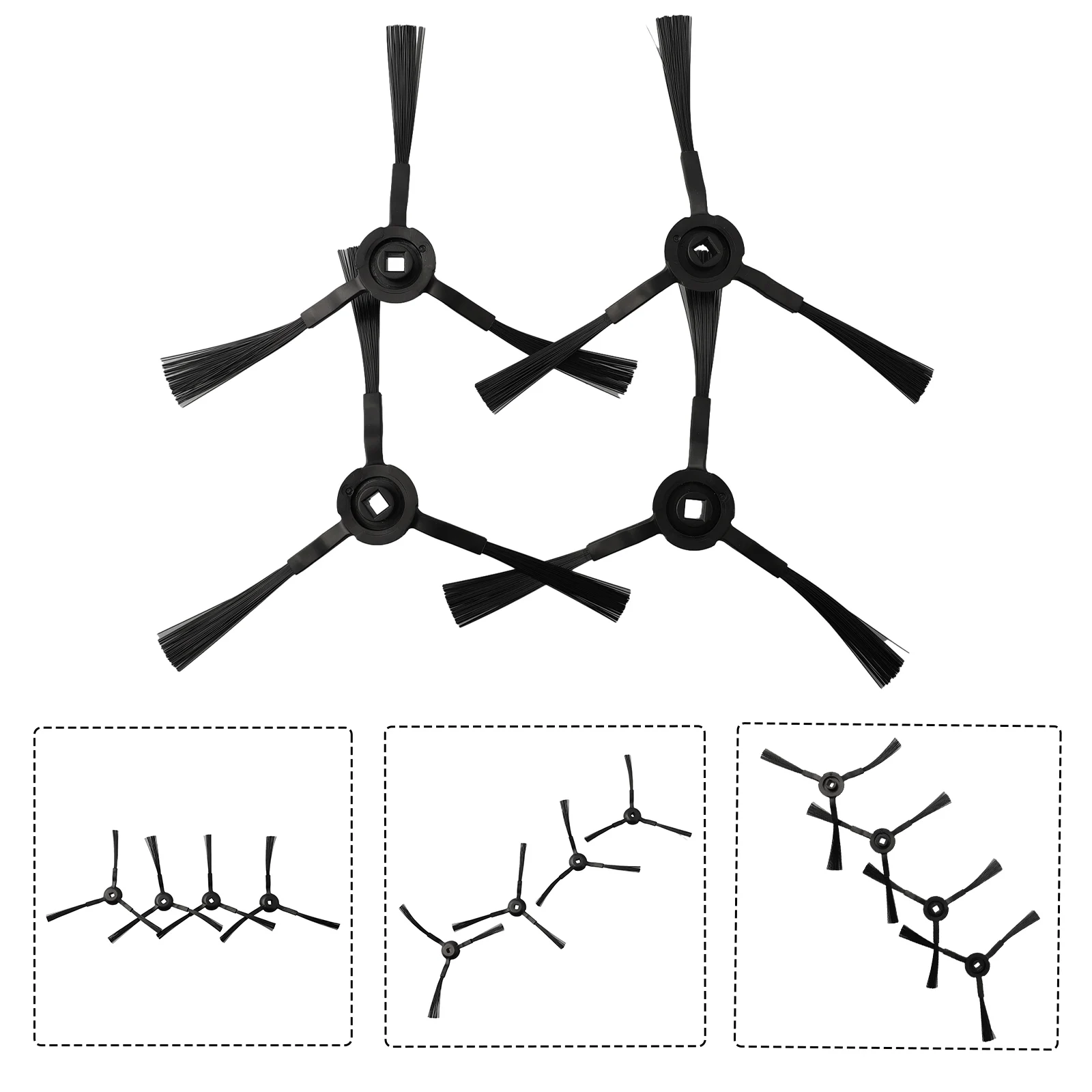 Conjunto de 4 escovas laterais para robovac l35/l35 +/lll30, ferramentas de limpeza e acessórios substituição