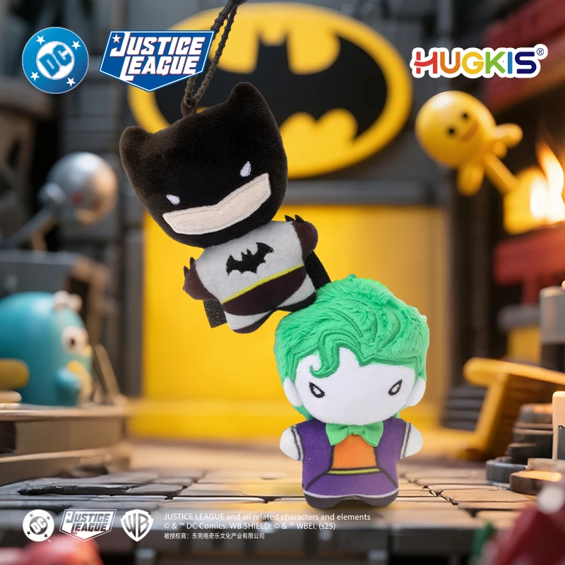 Hugkis DC Liga de la Justicia Superman colgante de felpa Linda muñeca de Batman Anime bolso de dibujos animados encanto para niños regalo de cumpleaños