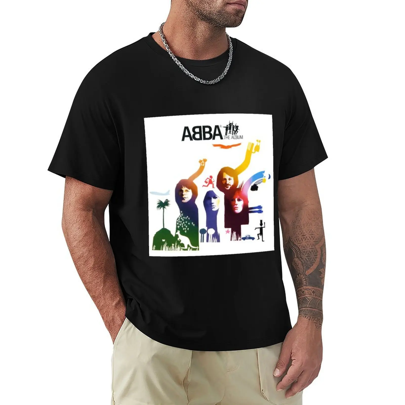 

Retro Album T-Shirt summer top boys animal print customs design your own anime clothes men clothings